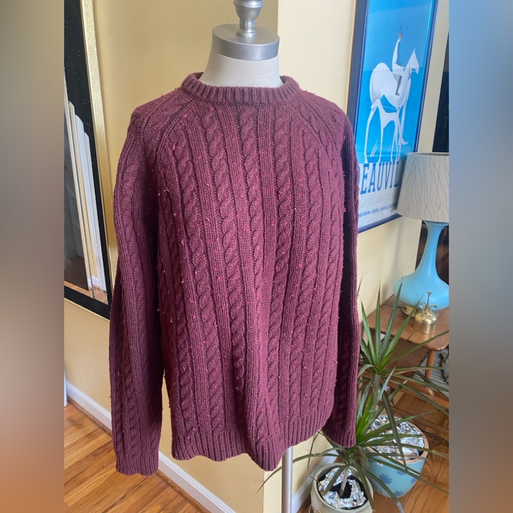 j. crew maroon wool sweater